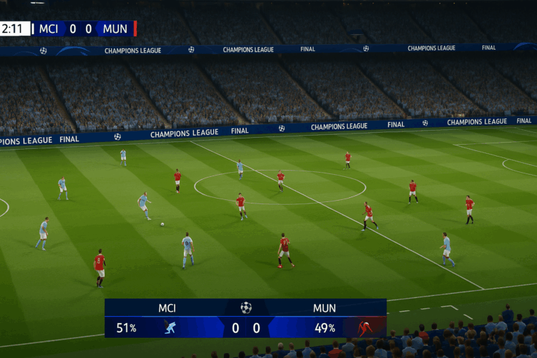 Прямая трансляция финала Лиги чемпионов УЕФА с решающим моментом матча