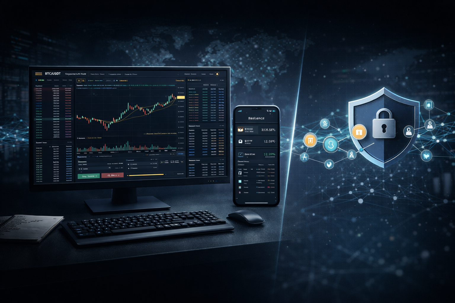 OKX crypto exchange trading interface and OKX wallet ecosystem illustration showing custody vs exchange risk